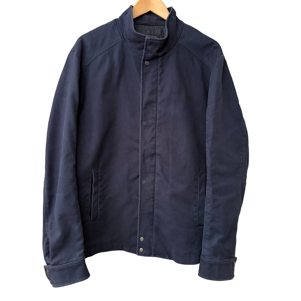 Banana Republic Mens Blue Deck Jacket Cotton Size XL Nautical Preppy Basic Navy